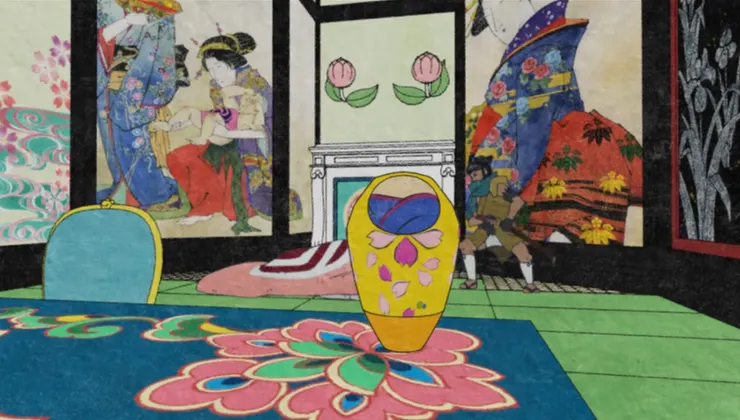 左邊的女性抱著嬰兒,右邊的女性應是孕婦