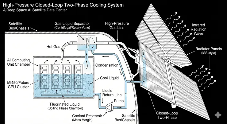 高壓閉環兩相冷卻系統示意圖