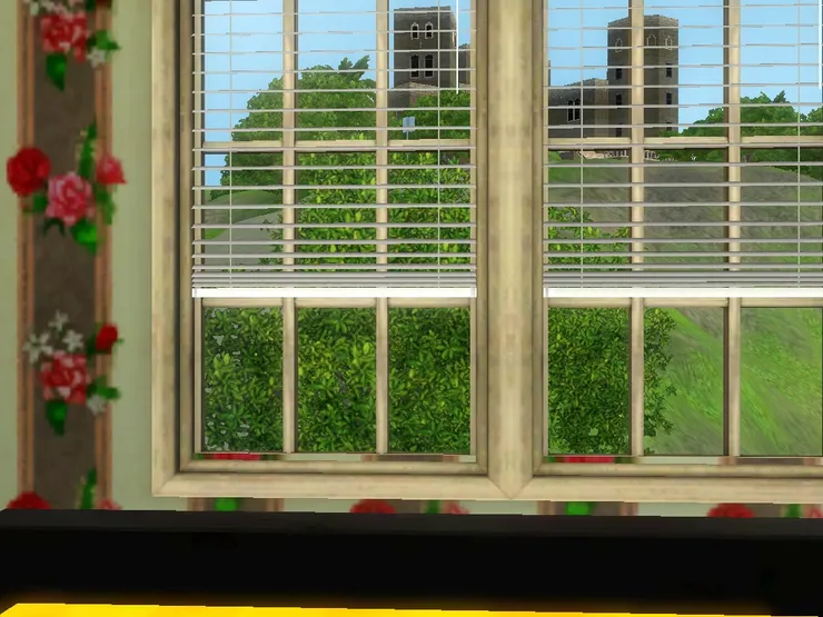 這邊有也窗，但不是向海，而是山上的建築物。