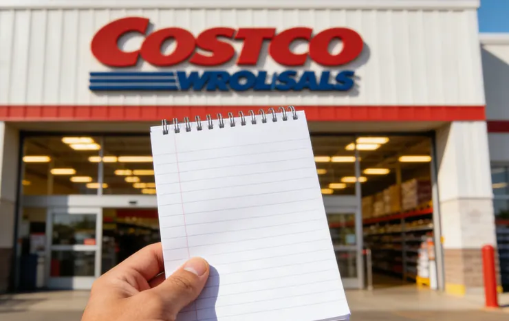 空白的購物清單：常常寫的跟買的都不一樣，也就不用寫了，也寫不完