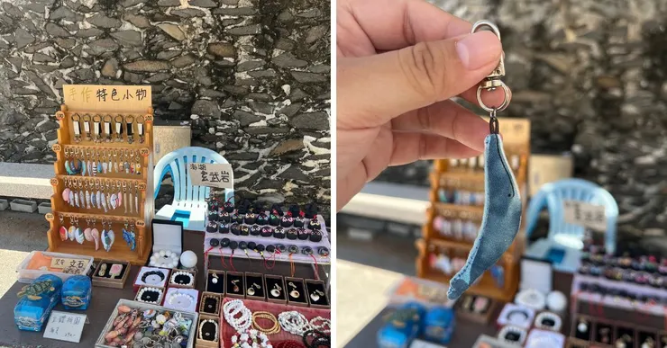 花宅聚落裡的文創攤位