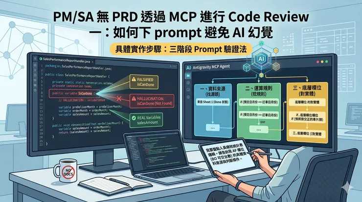 PM/SA 無 PRD 透過 MCP 進行 Code Review 一：如何下 prompt 避免 AI 幻覺