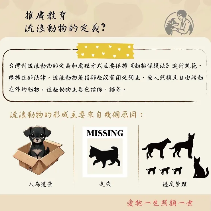 推廣教育之流浪動物的定義