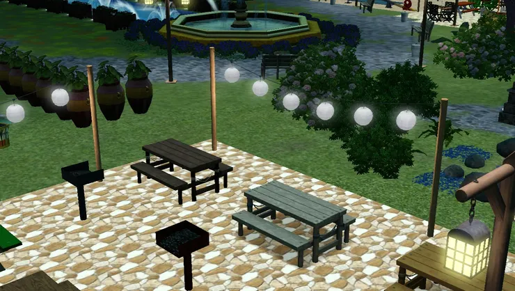 這些燈籠串很有特色，像節慶的花燈。