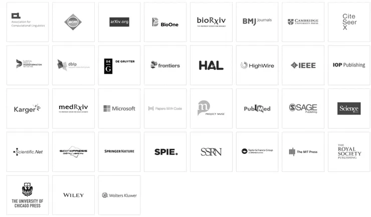 Semantic Scholar的合作單位