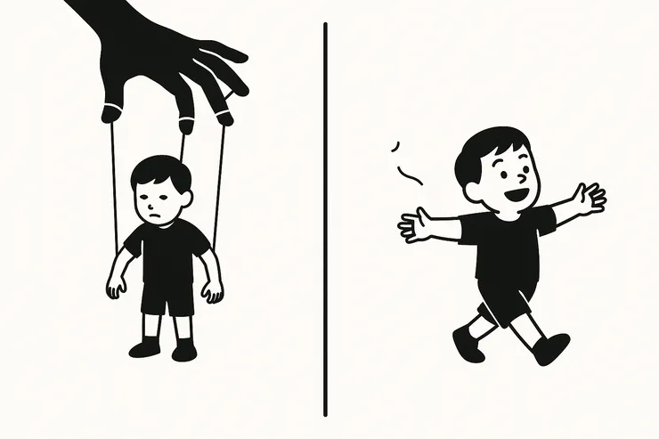 一開始是出於愛， 希望孩子少犯錯、多成功， 但漸漸變成過度掌控。