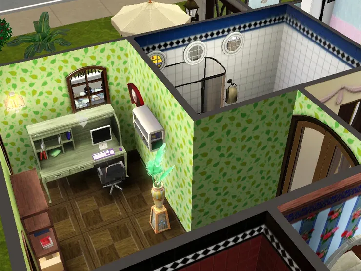 另一個房間當然要建成書房，同時也是運動房間。我挺喜歡這款木地板的花紋。