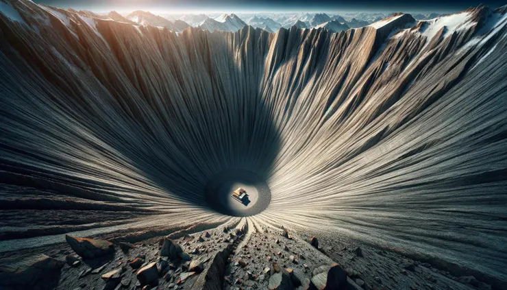 谷底的廟 - by AI 生成