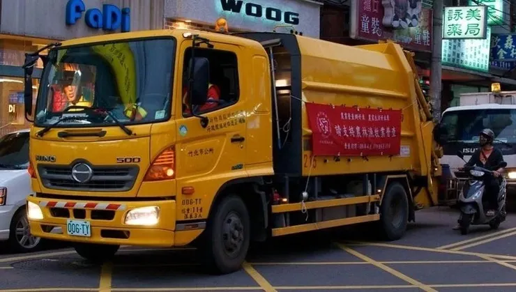 台灣的垃圾車，以及丟垃圾的人們。 (來源：作者：Joshua Fahler，依創用CC 2.0授權。https://flic.kr/p/9DRywP)