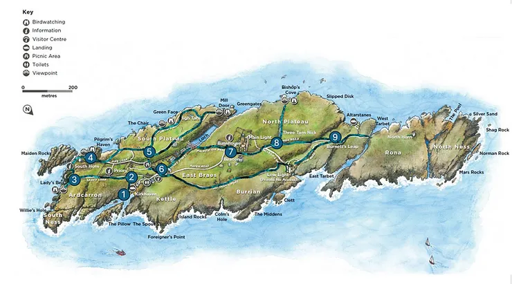 Isle of May 五月島地圖與行走路線