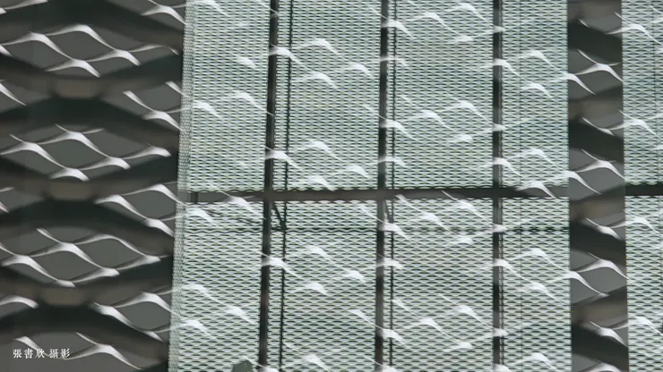 透過網子往外看，你會發現視線變得模糊而柔和，有一種印象派畫作的質感