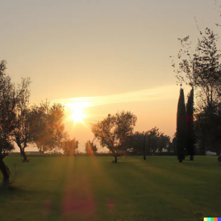 圖片來源: OpenAI DALL-E " lemon tree, grass, fox running, sunshine" 