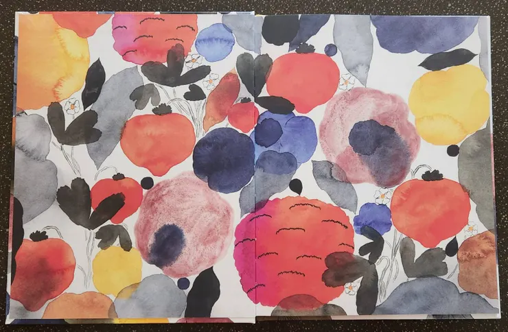 前蝴蝶頁,一匹美麗的花布