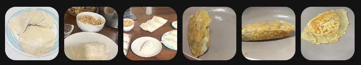 自家製韭菜盒子完整流程：從餡料準備、包製、乾烙煎製，把料理也變成 Dear Me 的一部分。