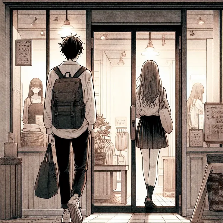 我失落地離開商店