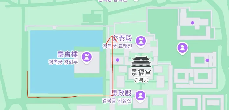 附上Google地圖,一個最簡單的走法