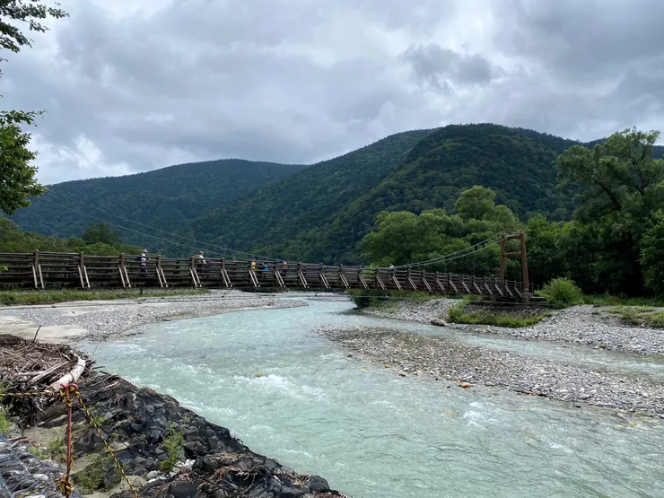 橫跨梓川上的明神橋