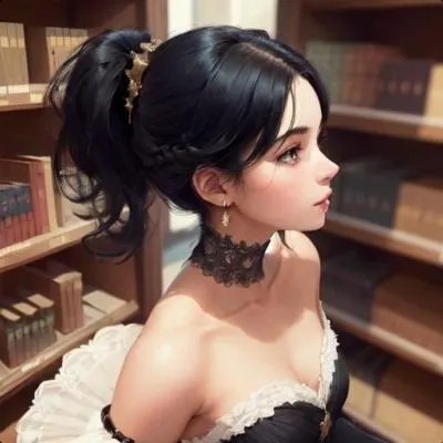 在圖書館找資料的新新校長。（MoonShot+新新的魔法指令）