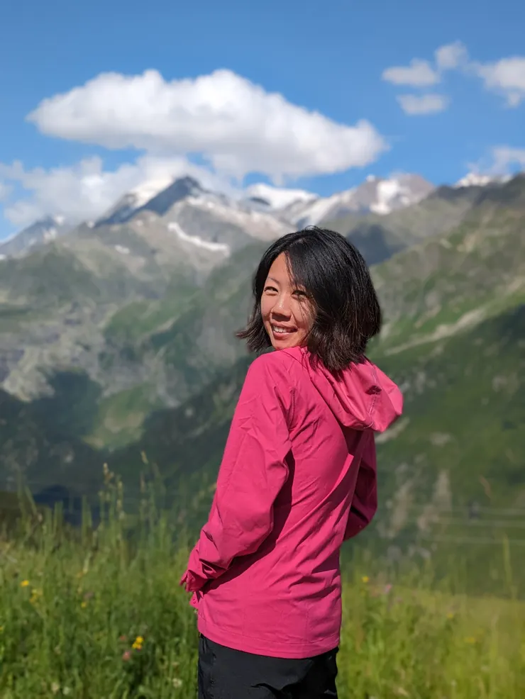 后期已经晒成了这副模样，勃朗峰就在后方