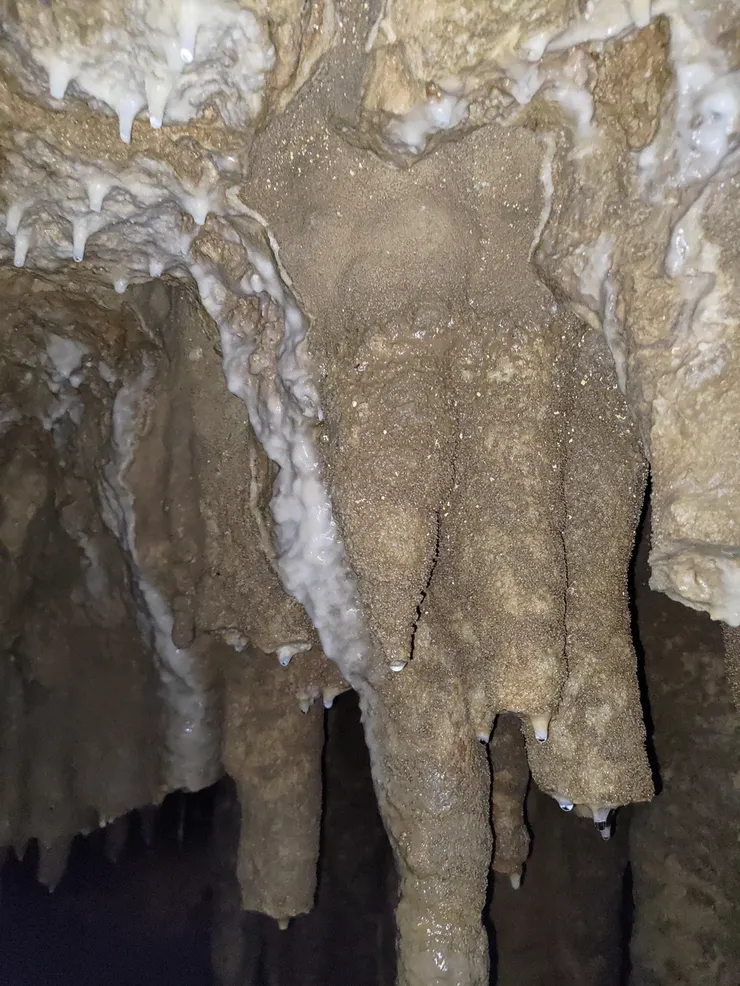 進行式中的鐘乳石