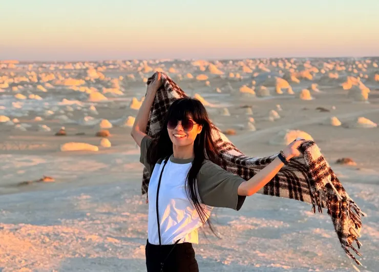 埃及的晚霞都是這樣的粉橘色，愛ㄌ愛ㄌ