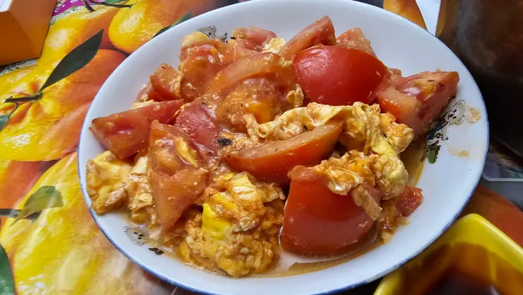 這是我媽做的番茄炒蛋!超好吃!