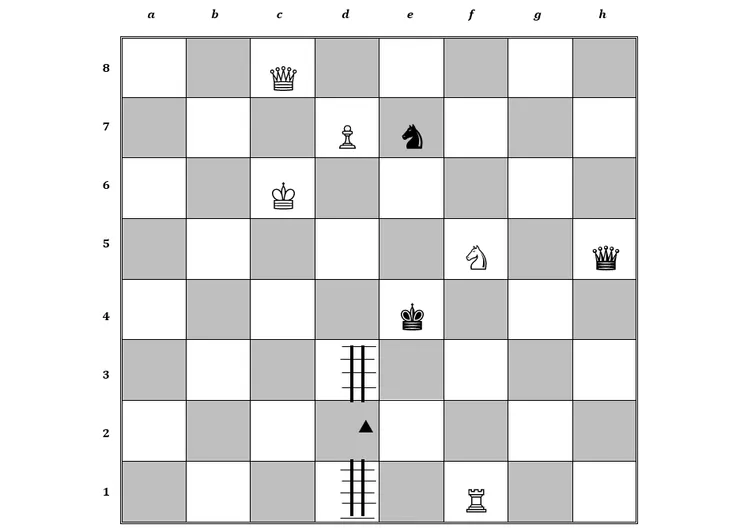 棋盤十一﹕紅棋騎士走 g8-e7。