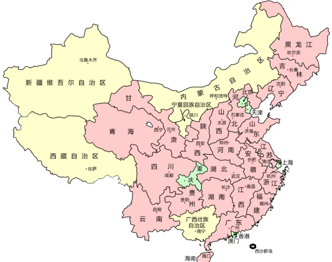 中國大陸地圖