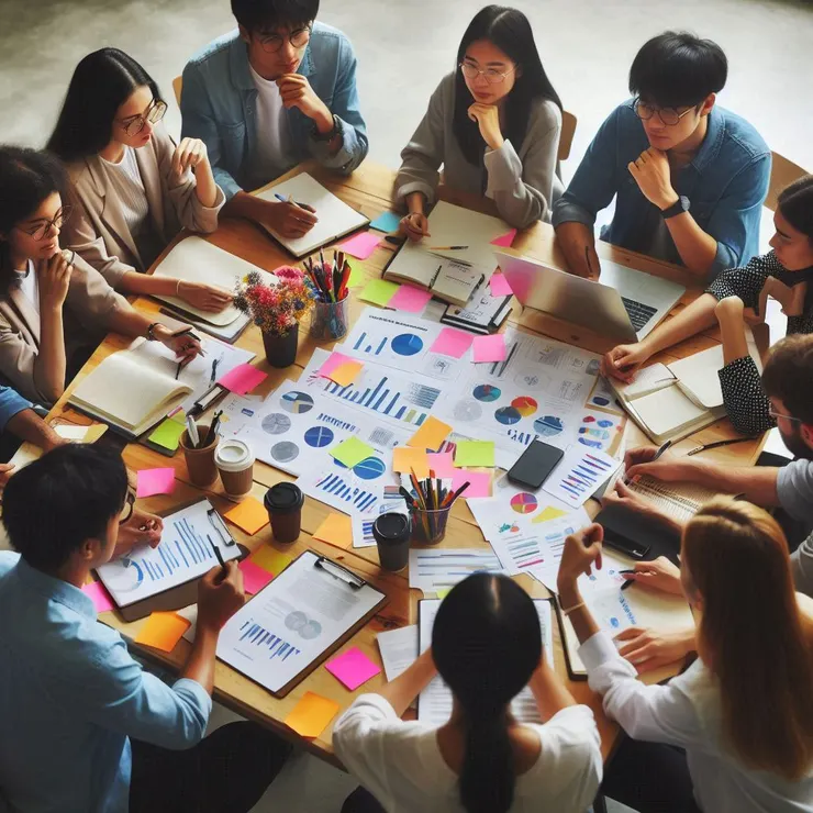 copilot。幫我畫張畫：質性研究