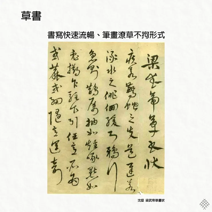 沈粲 梁武帝草書狀 