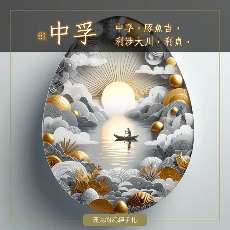 風澤中孚，是信任的根，是教化的本，是溝通的橋樑，是誠心的泉源。  （漢克設計，AI生成圖）