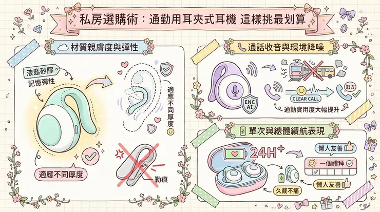 私房選購術：通勤用耳夾式耳機 這樣挑最划算