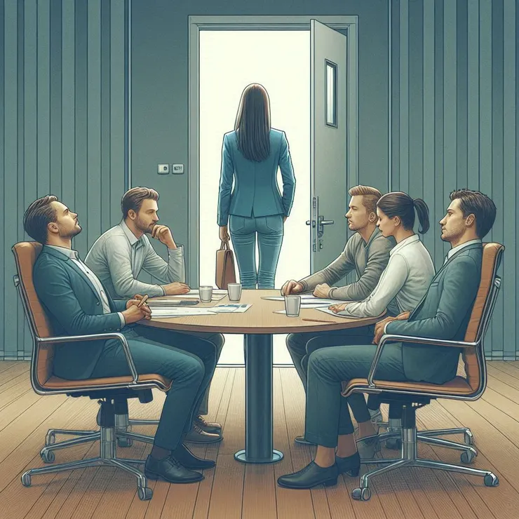 示意圖：某幾個人形成小團體，別人無法融入。「非小圈圈的人」只能自己走自己的路。(圖片來源：Copilot AI 生成圖)