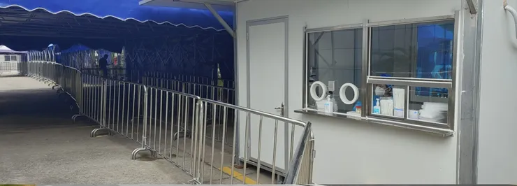 廣州市黃埔區衞生中心核酸站自拍