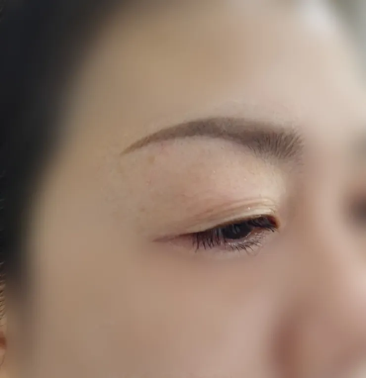 01色眉筆呈現  請忽略臉上的斑點跟沒處理乾淨的雜毛 哈!