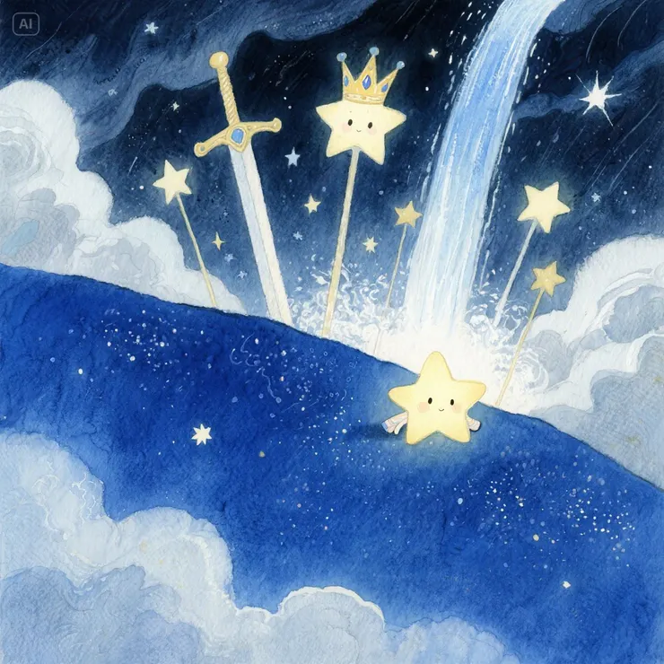 小星星總是羨慕著別人(圖源自於dreamina)