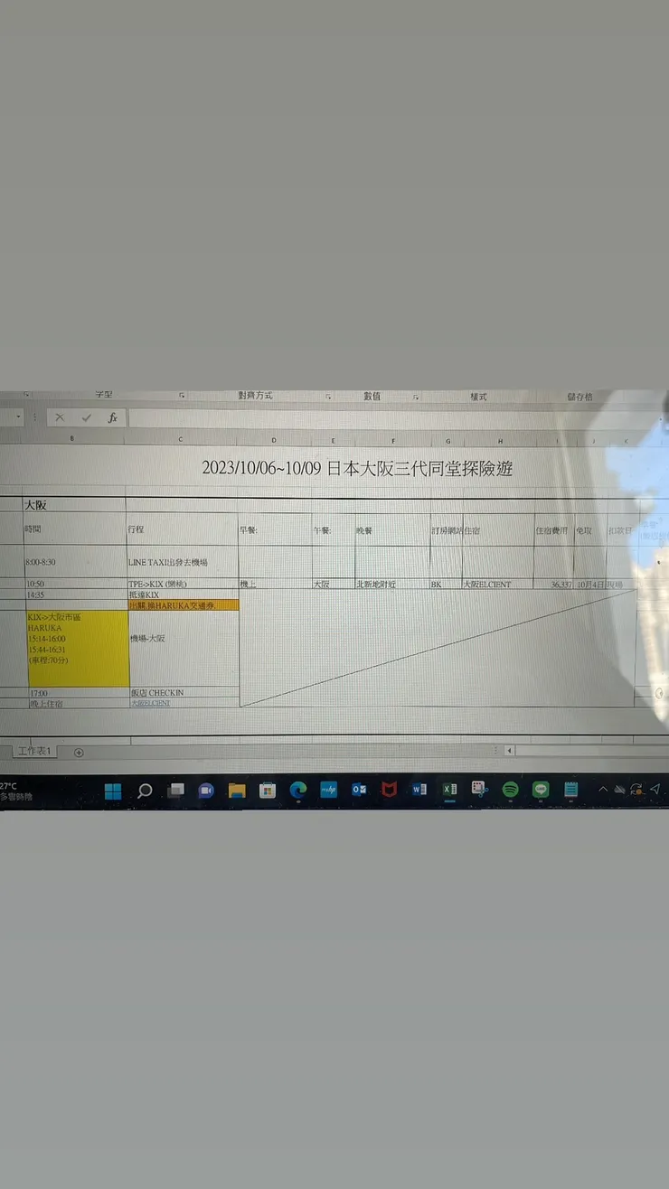 三代同堂日本旅行計劃表