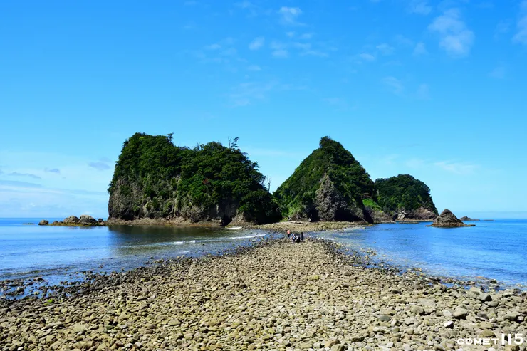 連接傳兵衛島的連島沙洲