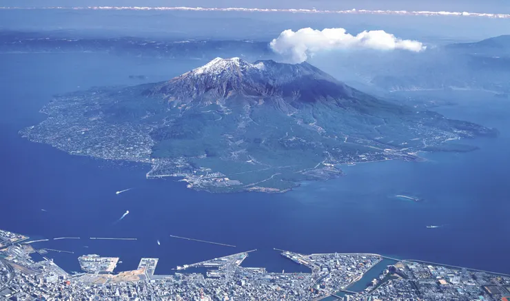 櫻島是一座複合式火山。圖／鹿兒島縣觀光網站