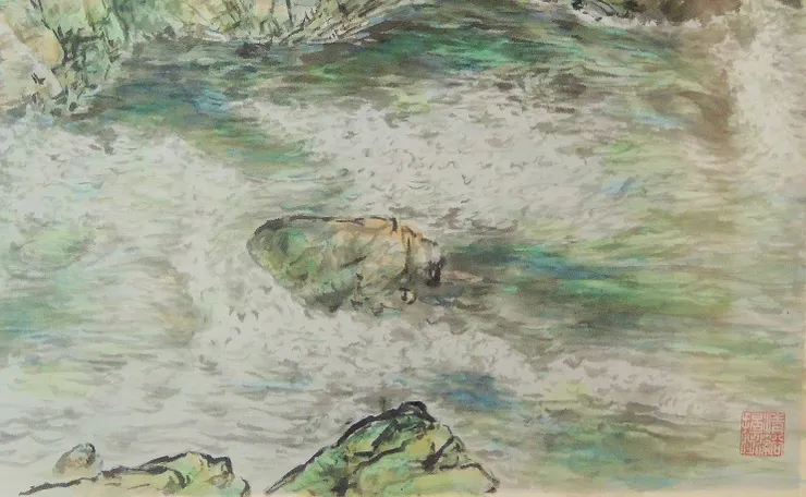 〈清流激湍〉局部－激流