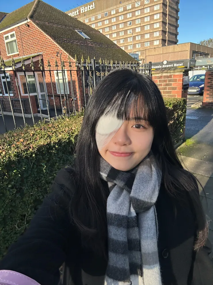 不要浪費陽光 跟醫院的角落合照