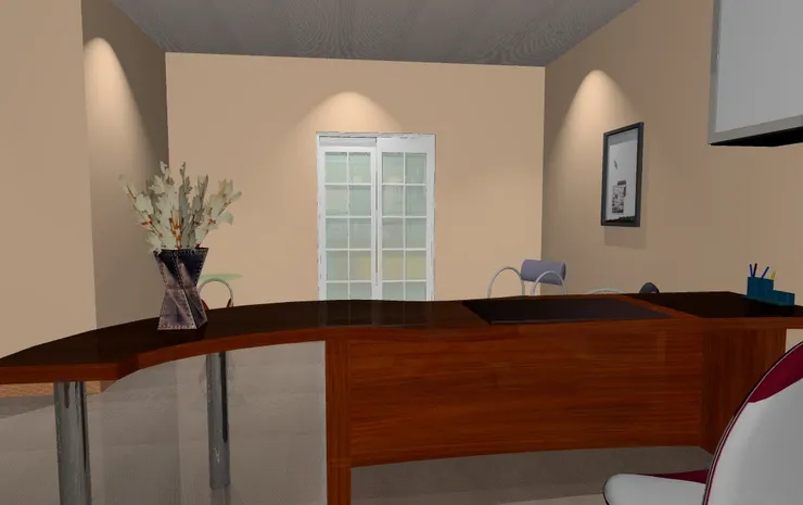 一回到公司總是這個情景--接待處空空如也。