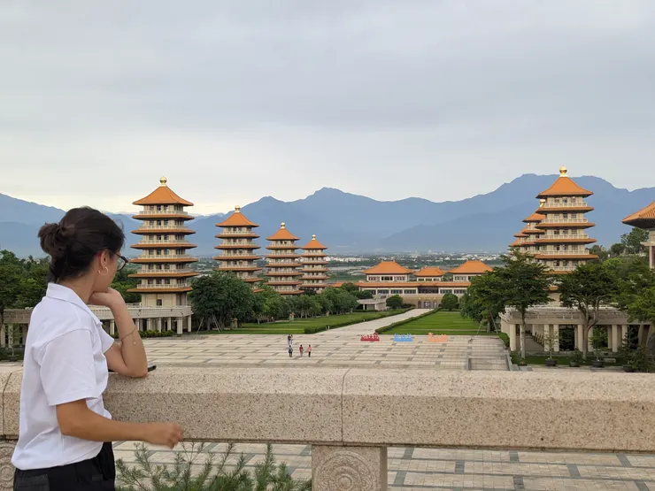 Estelle taking a view of the Museum from the Main Hall
