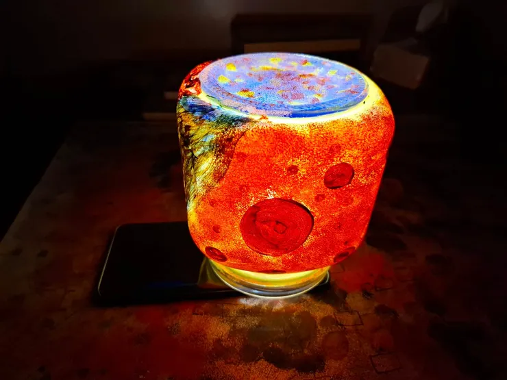 彩繪玻璃罐點燈,充滿希望