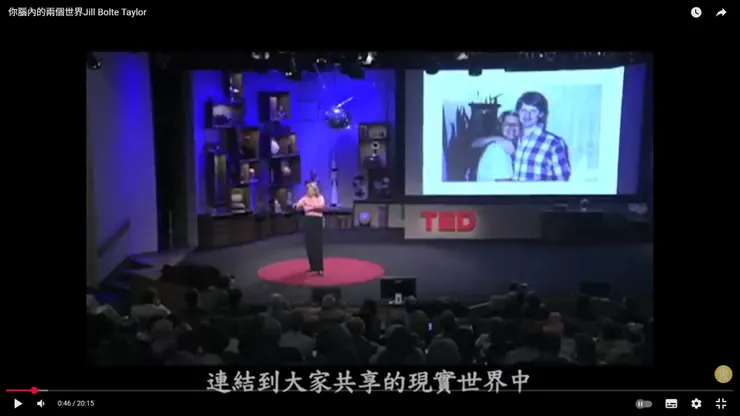 Jill在TED 演講是 TED 平台上 觀看次數最多的影片之一