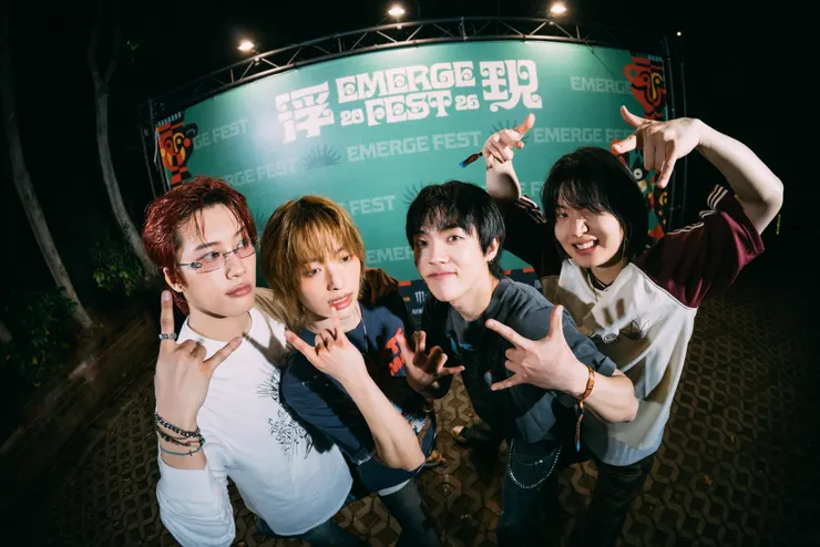 韓國樂團 Dragon Pony，由成員片盛鉉、權世赫、安太奎和高康熏所組成。photo source：浮現祭 EMERGE FEST