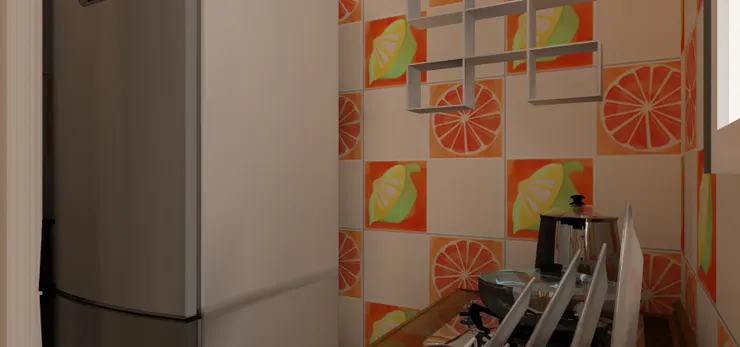 牆上也安裝了架子，善用每吋空間。