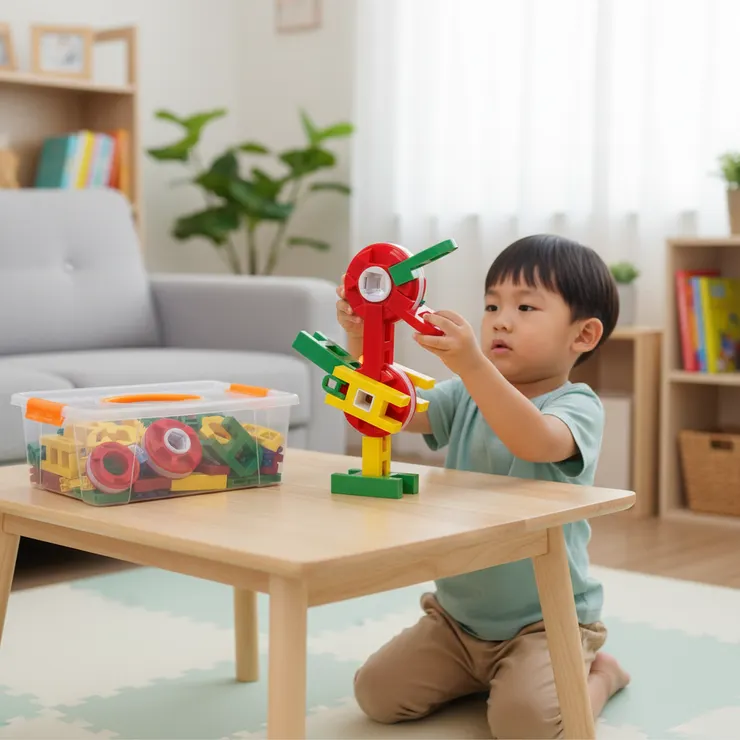 LASY 積木是一款源自德國的「3D」立體積木，以其H 形、輪形和軸形等基礎組件，能讓孩子在玩樂中發展創造力、邏輯思考及手眼協調能力。 