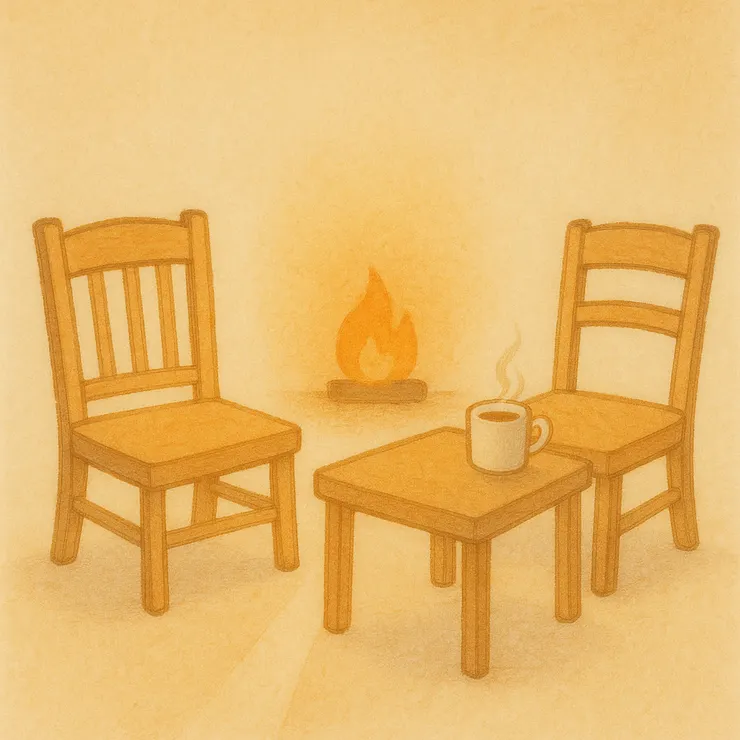 門縫留光，可久坐。