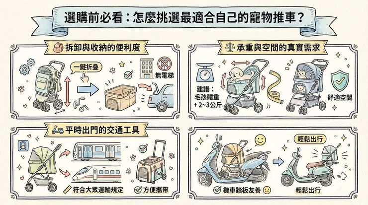 選購前必看：怎麼挑選最適合自己的寵物推車？